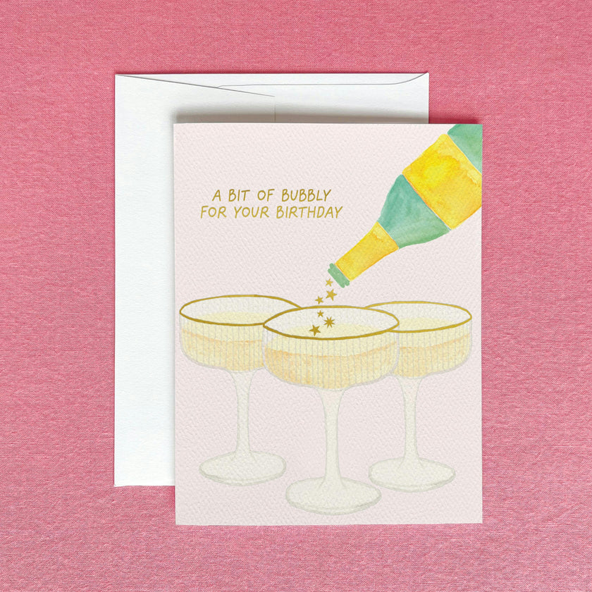 A Bit of Bubbly Birthday Greeting Card
