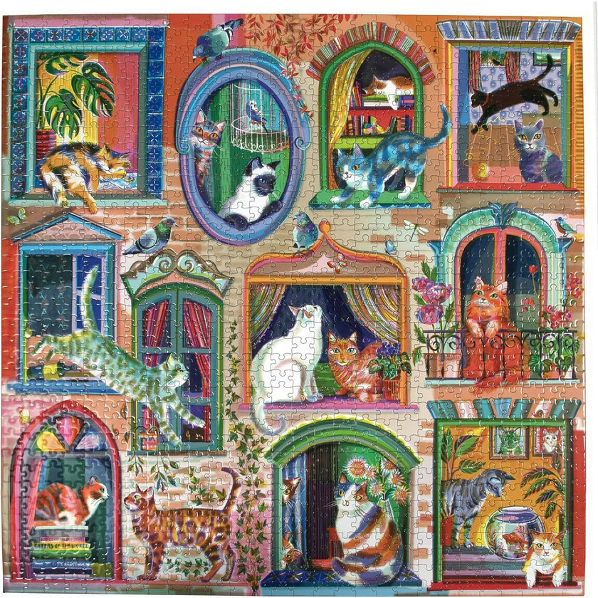 Piece & Love: Cats In Window - 1000 Piece Puzzle