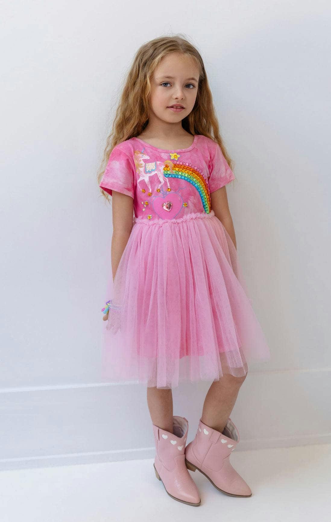Rainbow Gem Tie Dye Dress