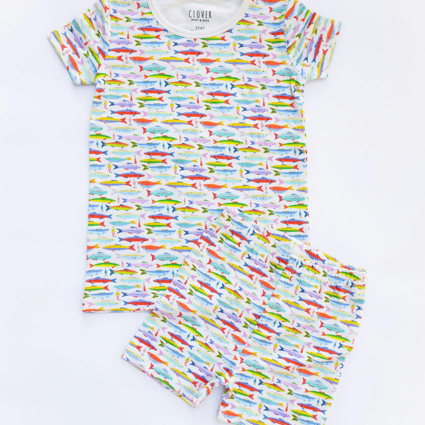 Shorts Pajama Set - Fish + Bait