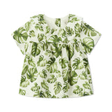 Island Leaf Ruffle Dress & Bloomers