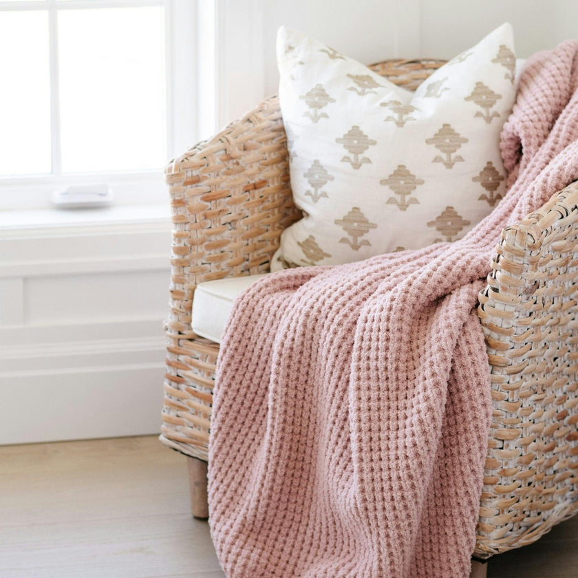 WAFFLE KNIT TODDLER BLANKETS