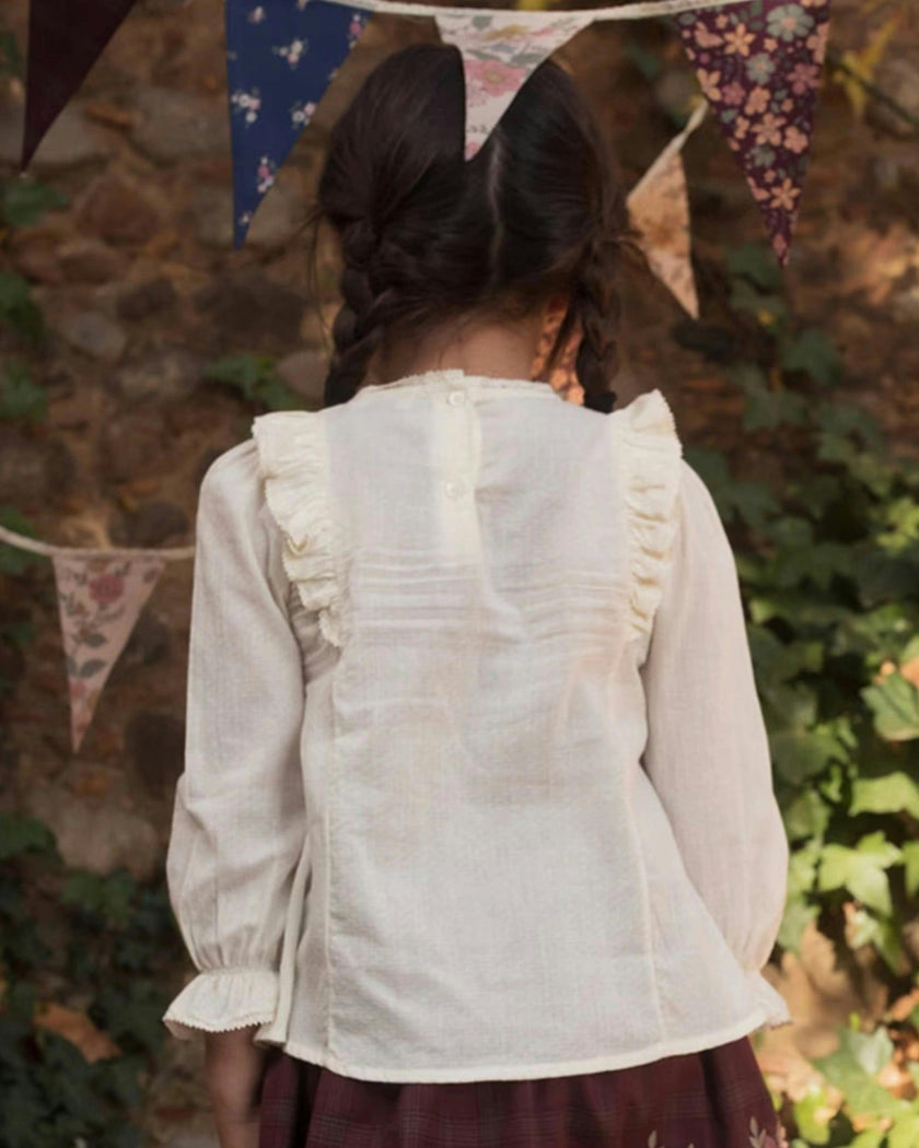 Lauren Blouse - Jeera Dobby Ecru
