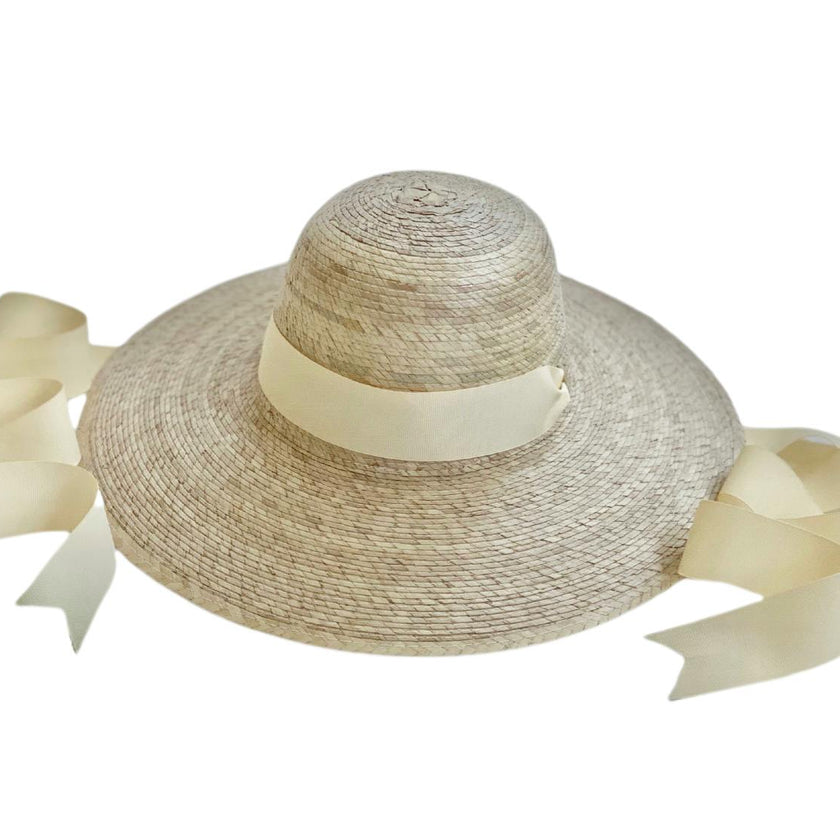 Buttercup Little Girl’s Hat - Ivory Grosgrain Ribbon