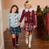 Girls Constance Sweater - Tossed Santas