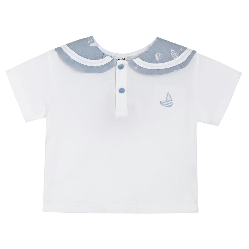 Blue Sailboat Collar Set
