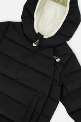 Winter Jacket Adapted For Car Seats Black