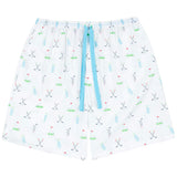Men's Golf Sleep Shorts - Organic Cotton Poplin