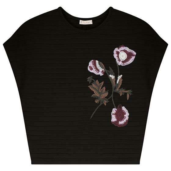Floral Embroidered Sweater Vest