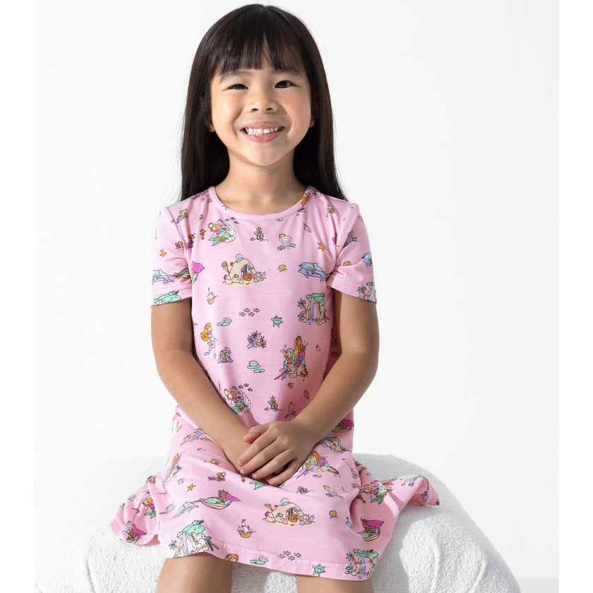 Mermaid Lagoon Girls' Short Sleeve Dress