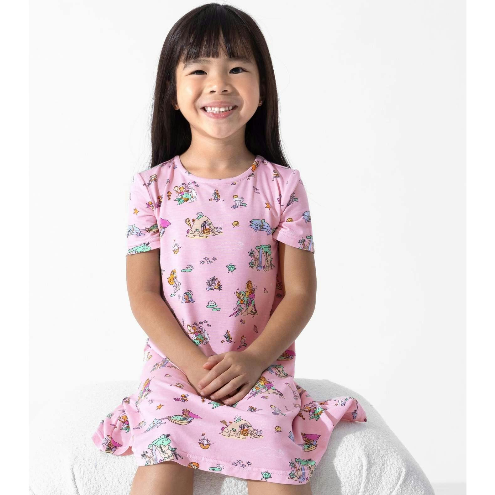 Mermaid Lagoon Girls' Short Sleeve Dress