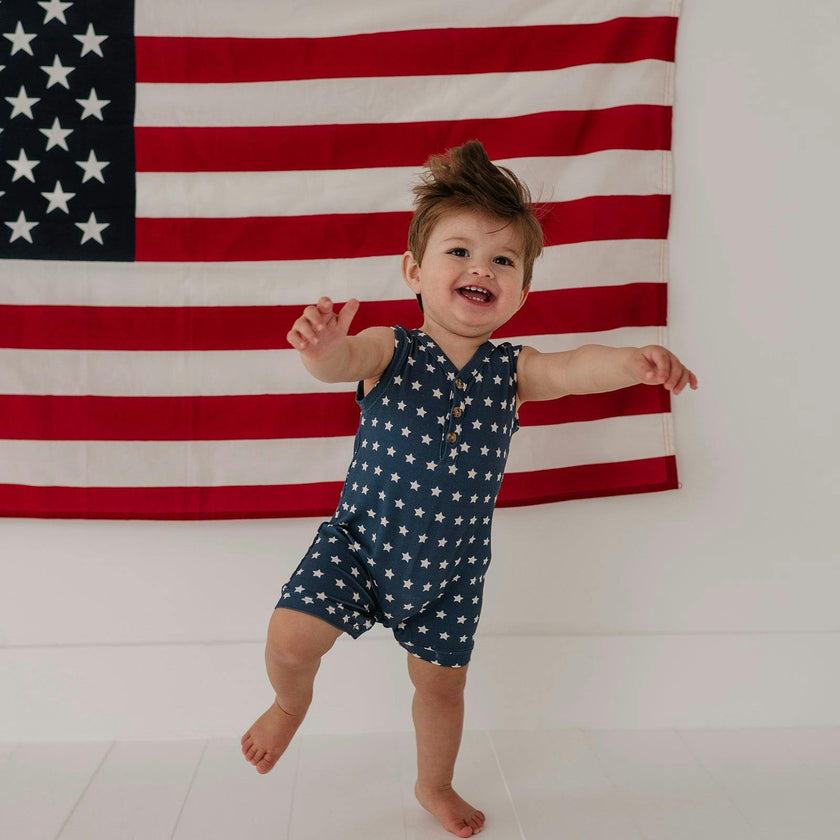 Boy's Sleeveless Romper