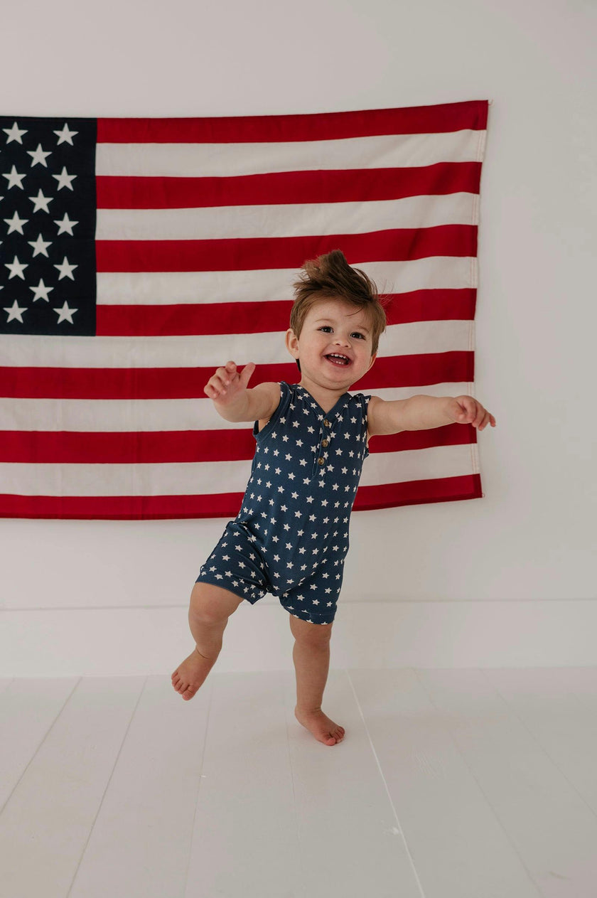 Boy's Sleeveless Romper