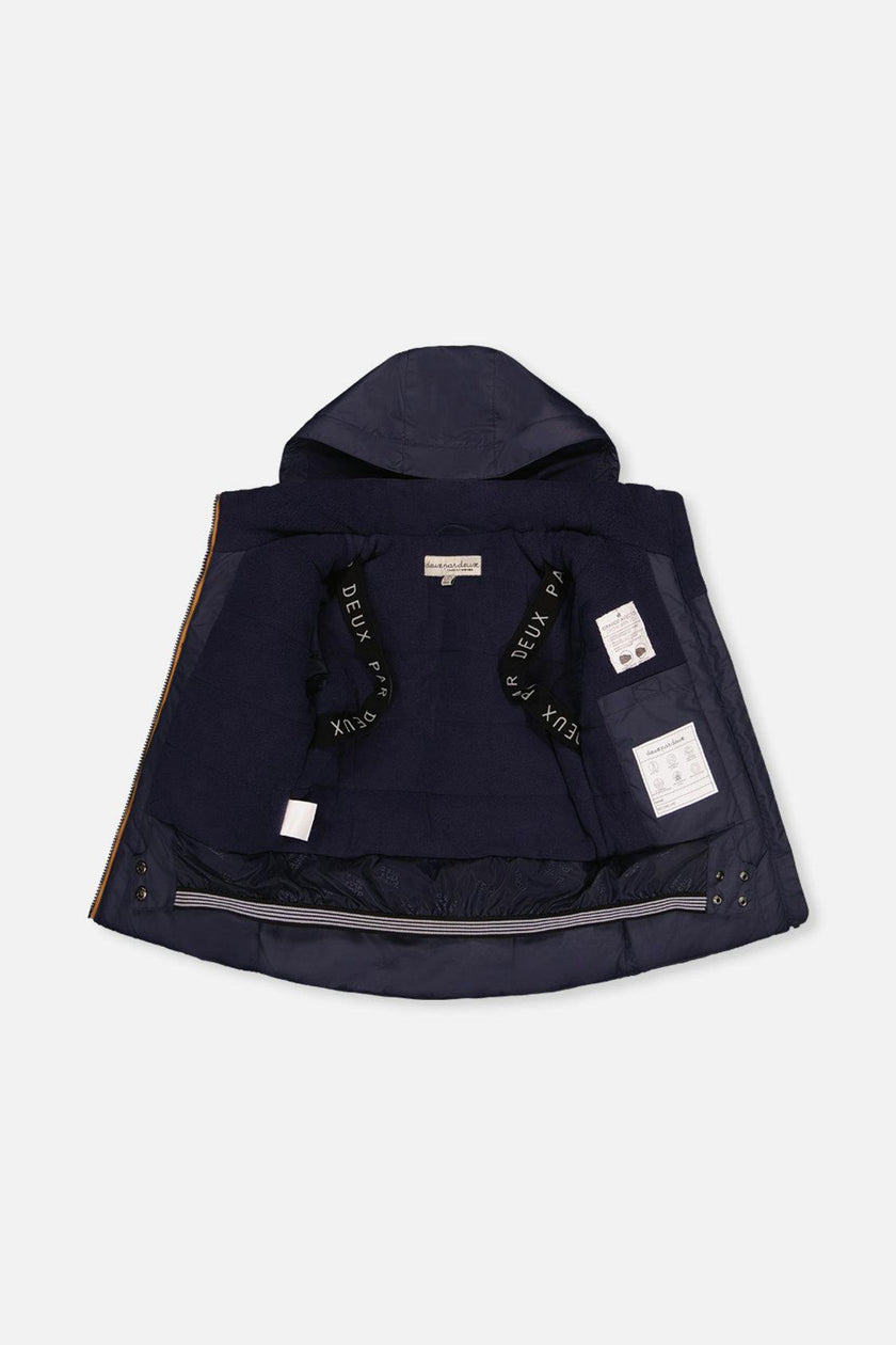 Two Piece Play Snowsuit Navy Blue With Brown Pants