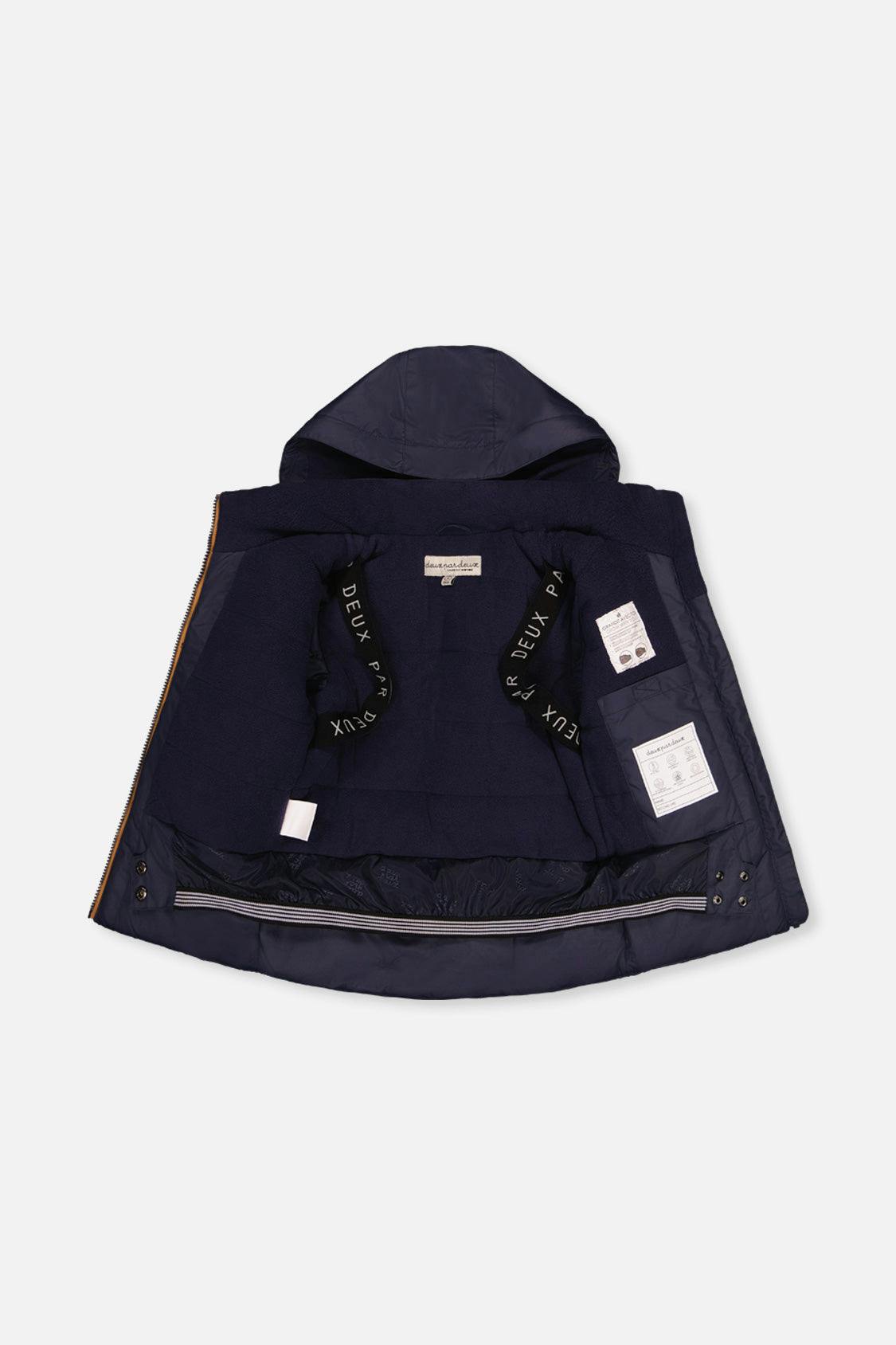 Two Piece Play Snowsuit Navy Blue With Brown Pants
