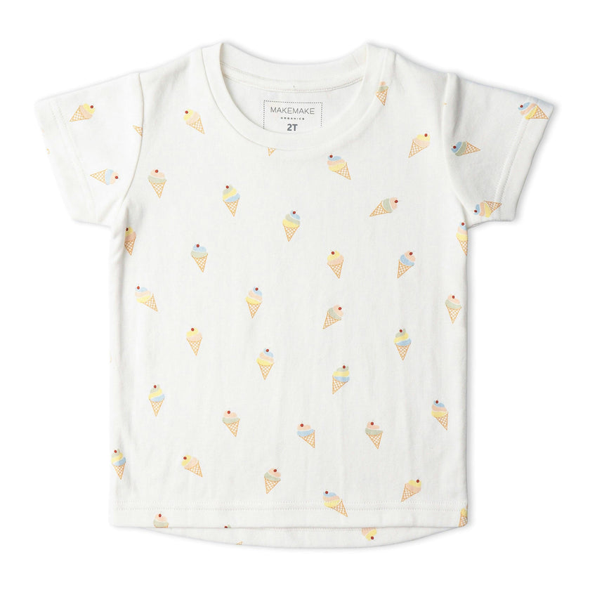 Organic Tee & Shorts Set - Ice Cream