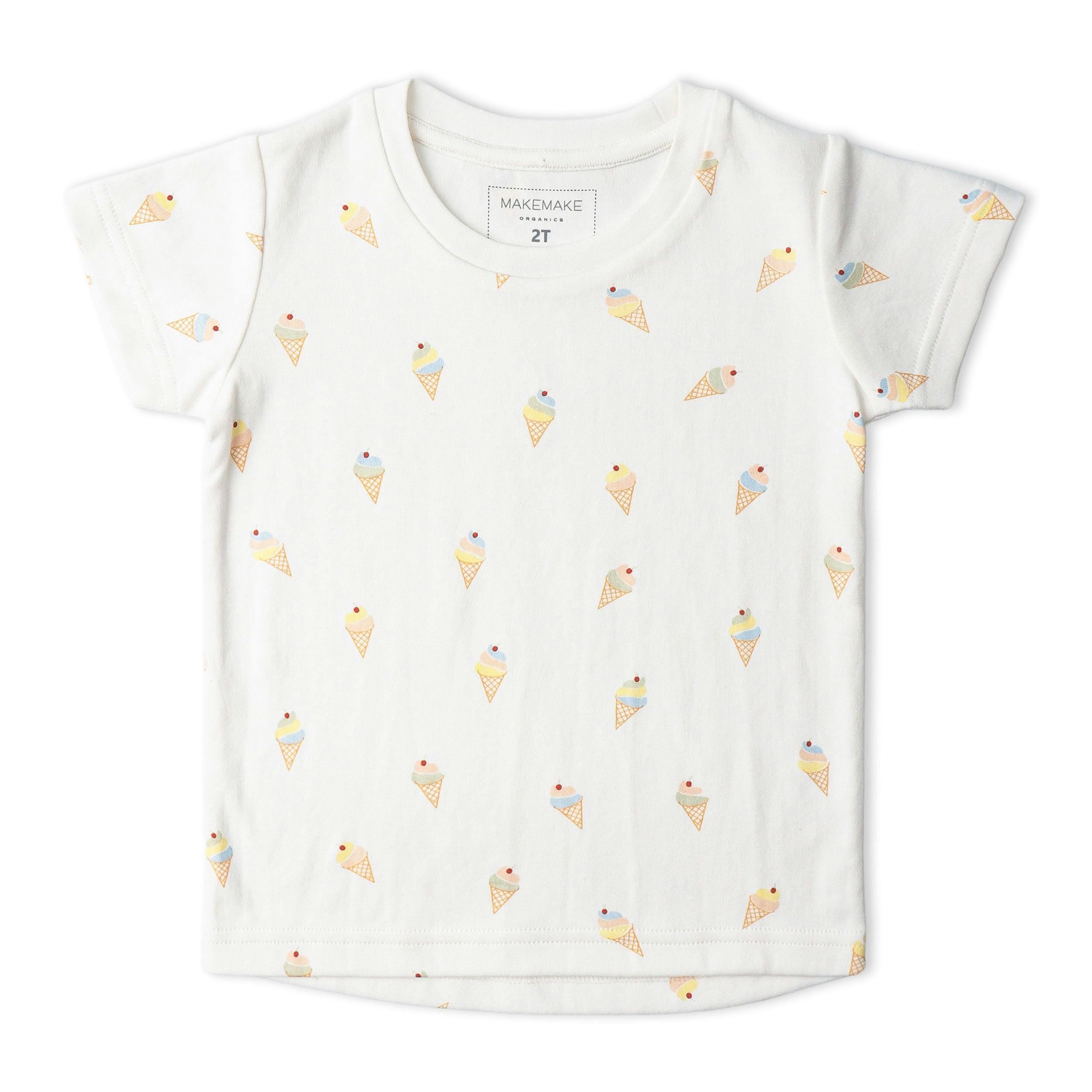 Organic Tee & Shorts Set - Ice Cream