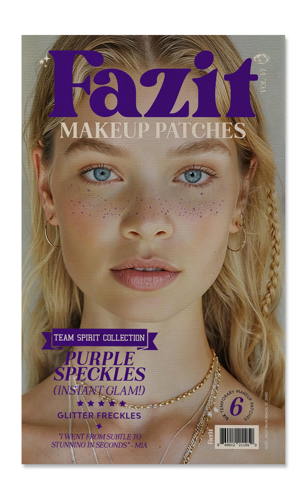 Purple Spirit Speckles Makeup Patches - Team Spirit Collection