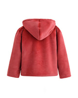 Red Plush Hooded Jacket