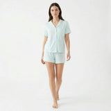 Cloud Stripe Short Sleeve & Shorts Bamboo Women's Pajama Set