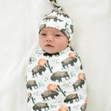 Knit Swaddle Blanket - Bison