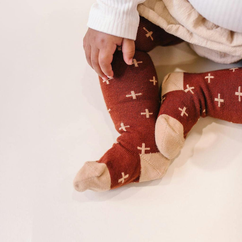 Addie Tights, Burgundy