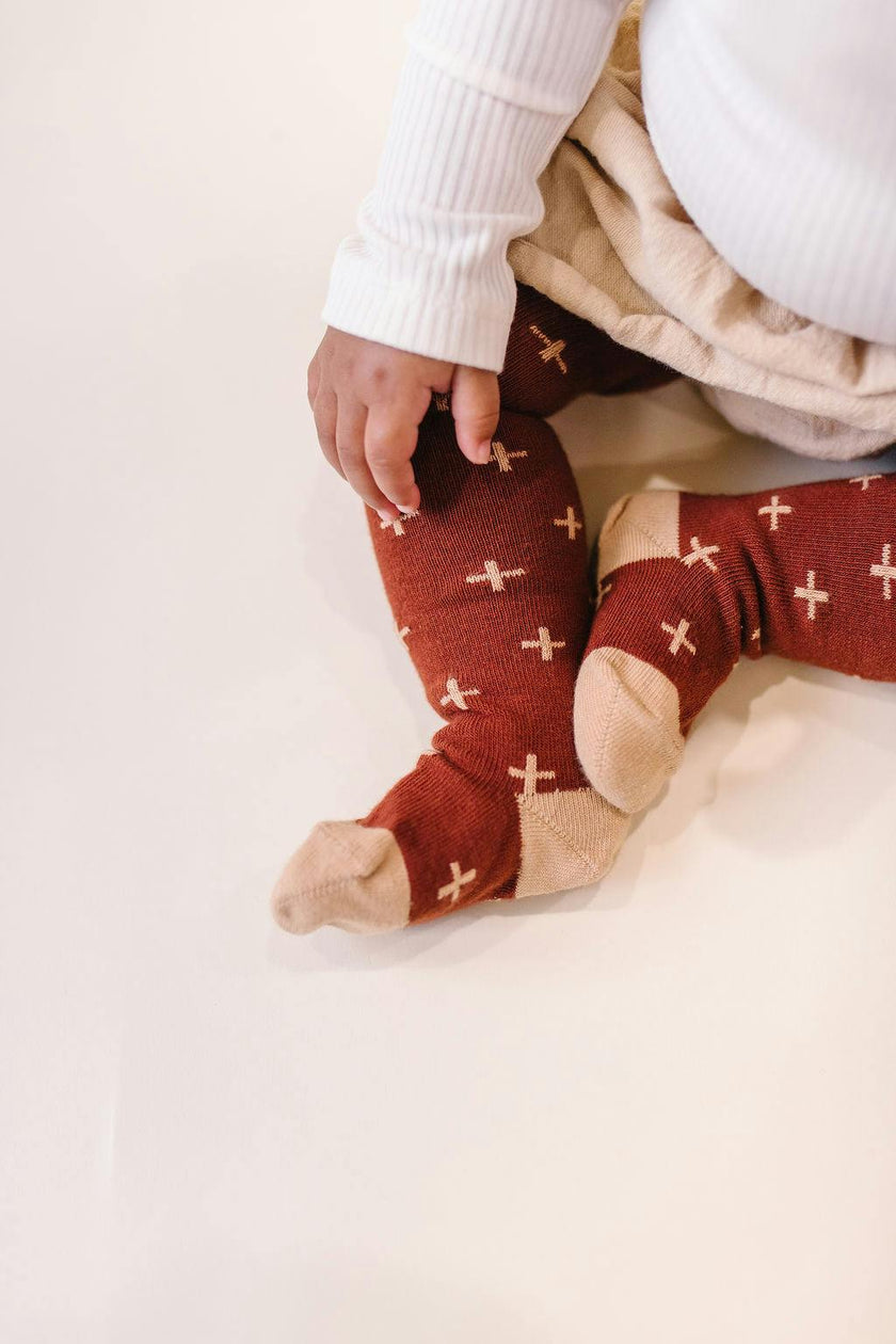 Addie Tights, Burgundy