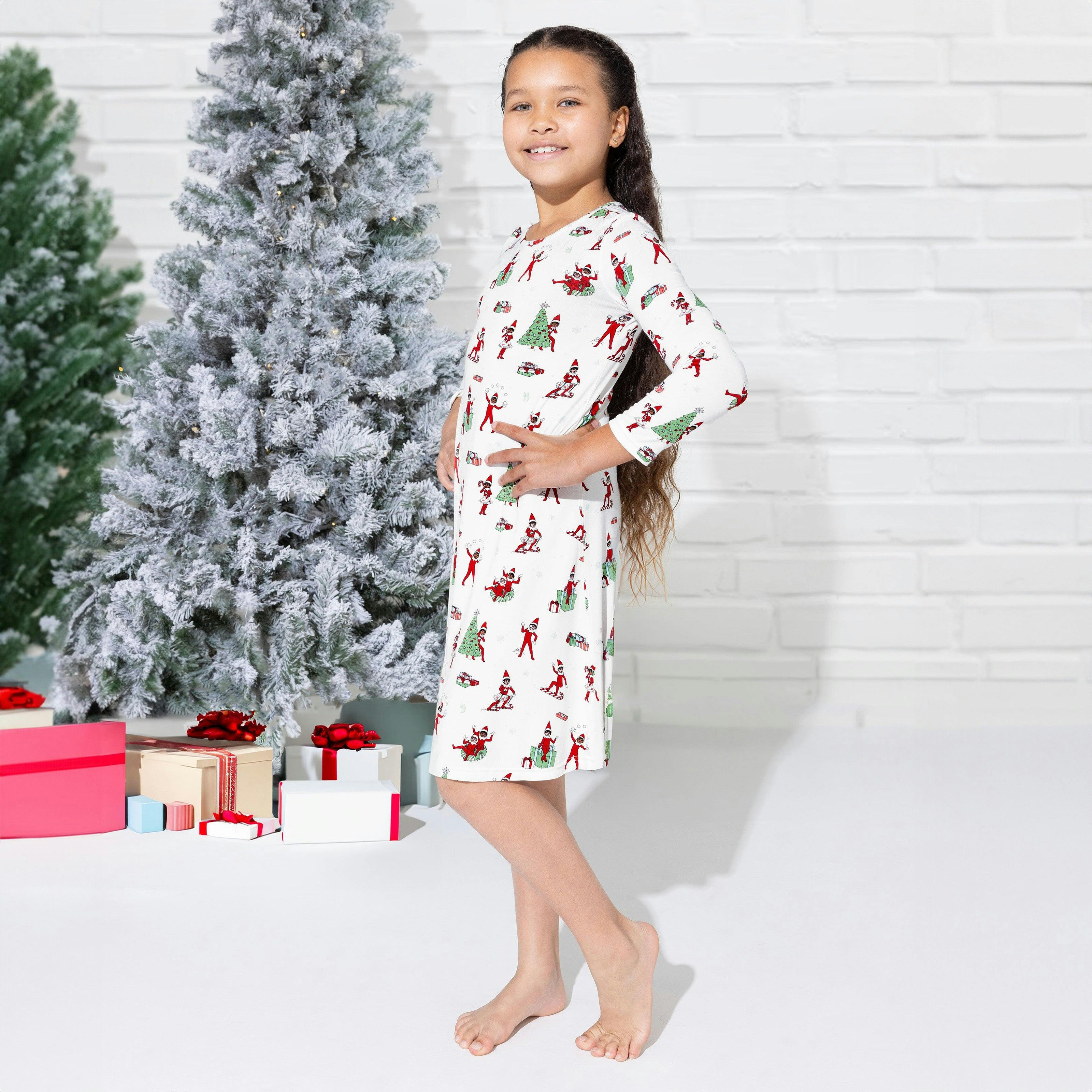The Elf On The Shelf Bamboo Girls' Long Sleeve Dress