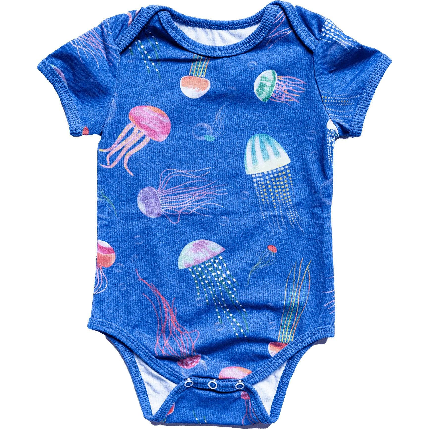 Wren Print Short Sleeve Snap Body