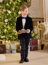 Donald Pants in Navy Plaid