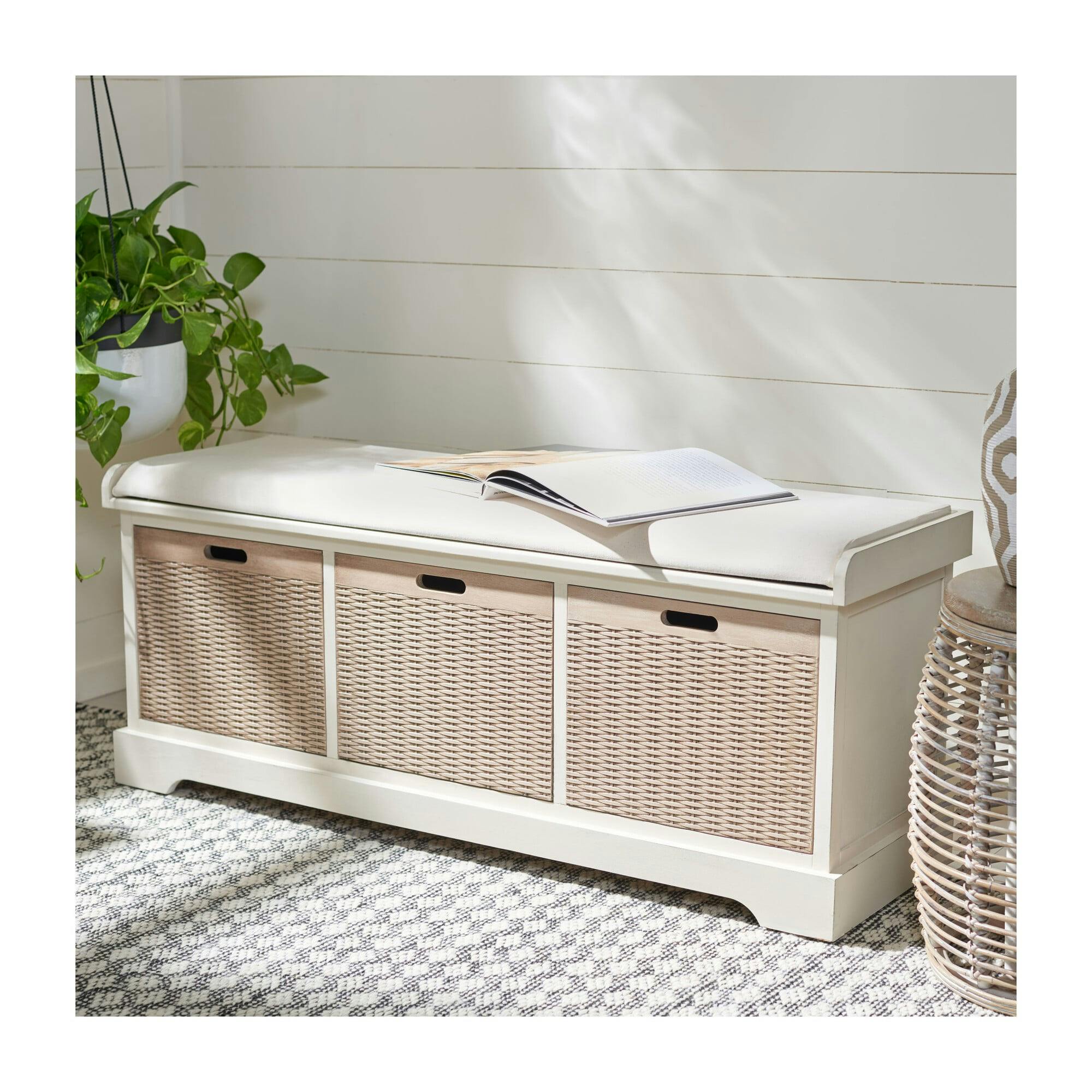Landers 3-Drawer/Cushion Storage Bench
