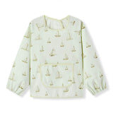Sailboat Melody Long Sleeve Pocket Bib