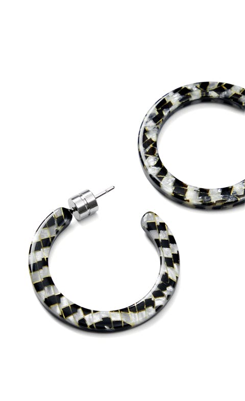 Mini Hoops in Perle Noir