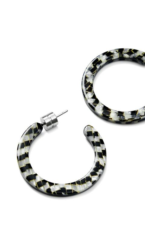 Mini Hoops in Perle Noir