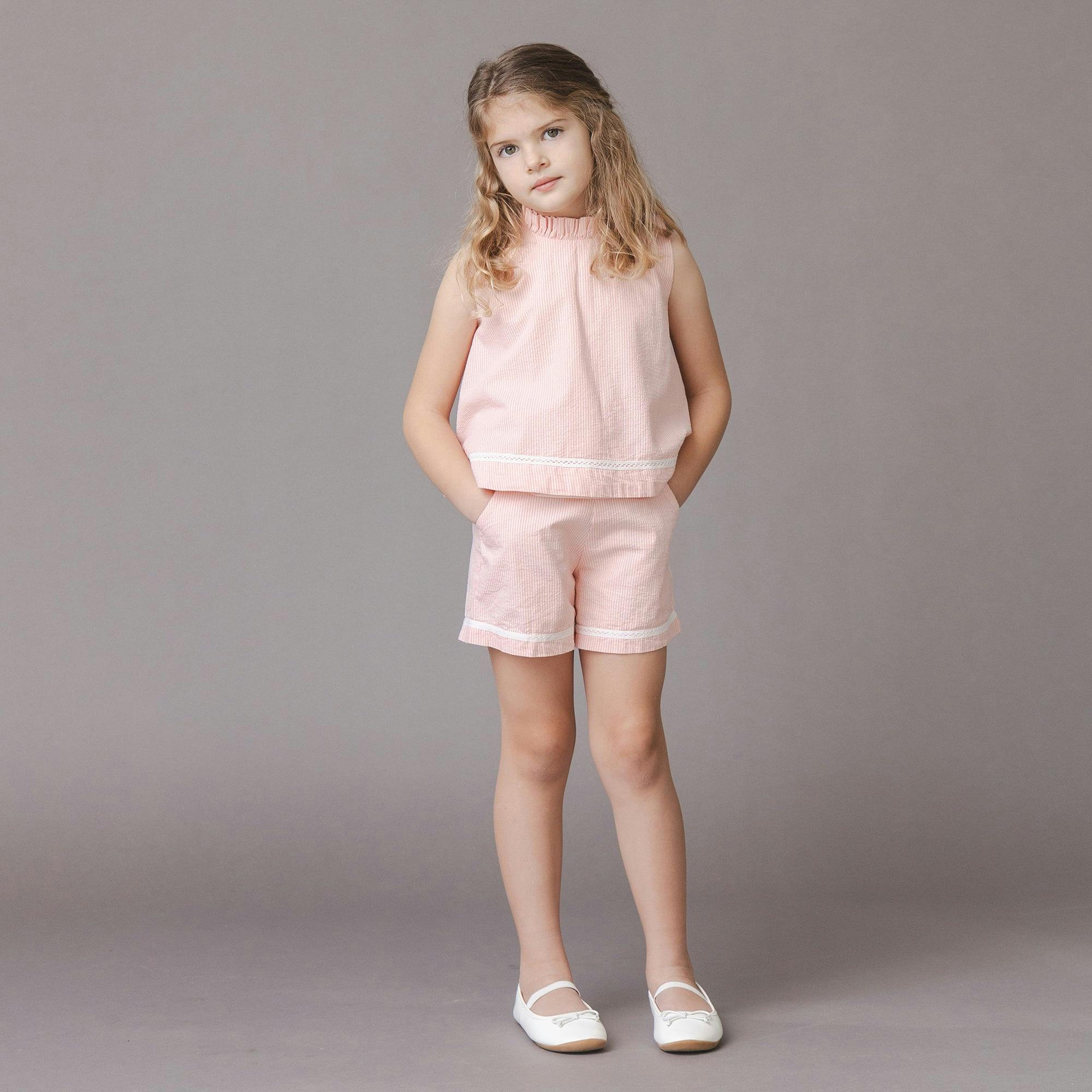 Organic Seersucker Pull-On Short