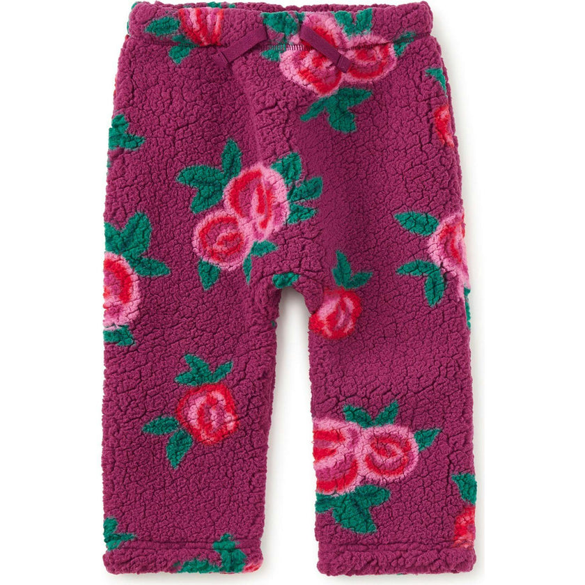 Teddy Fleece Baby Pants, Purple