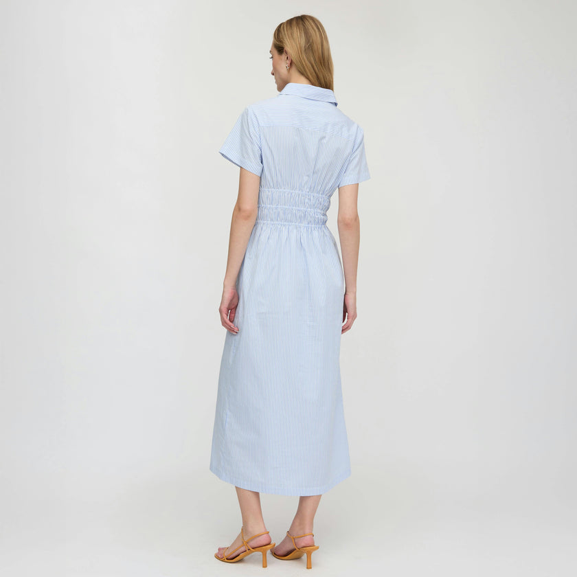The Jamie Nap Dress - Blue/White Stripe