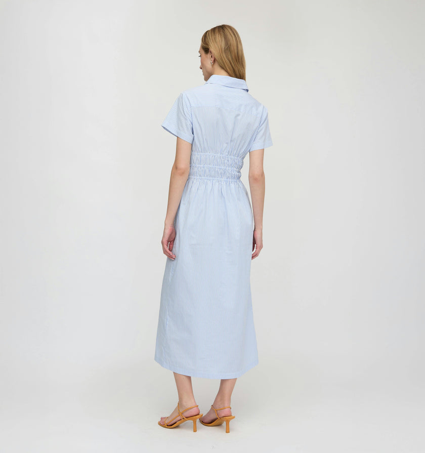 The Jamie Nap Dress - Blue/White Stripe