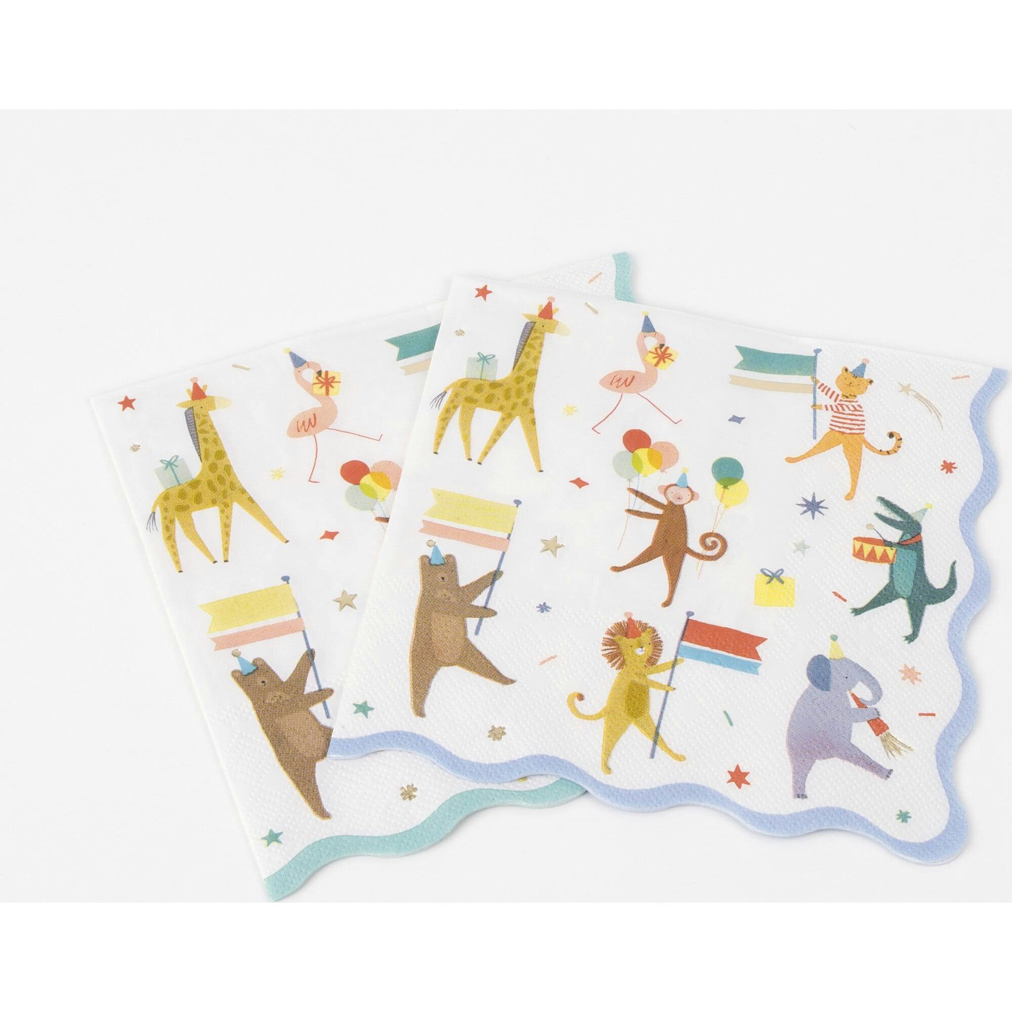 Animal Parade Large Napkins