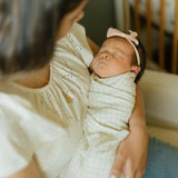 Stretch Knit Swaddle Blanket 2 Pack - Frost Green