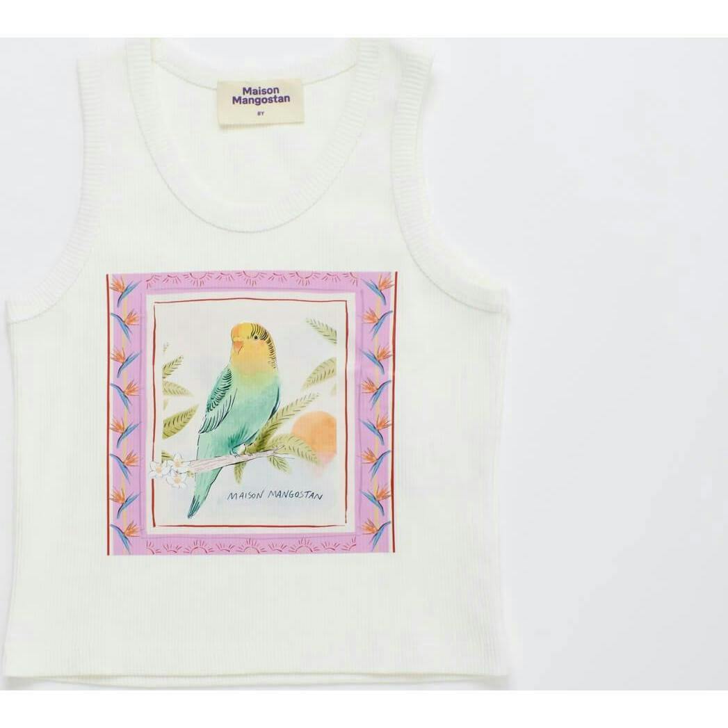 BIRDS TANK TOP WHITE