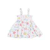 Sunny Coral Reef Fish - Smocked Top with Bike Short