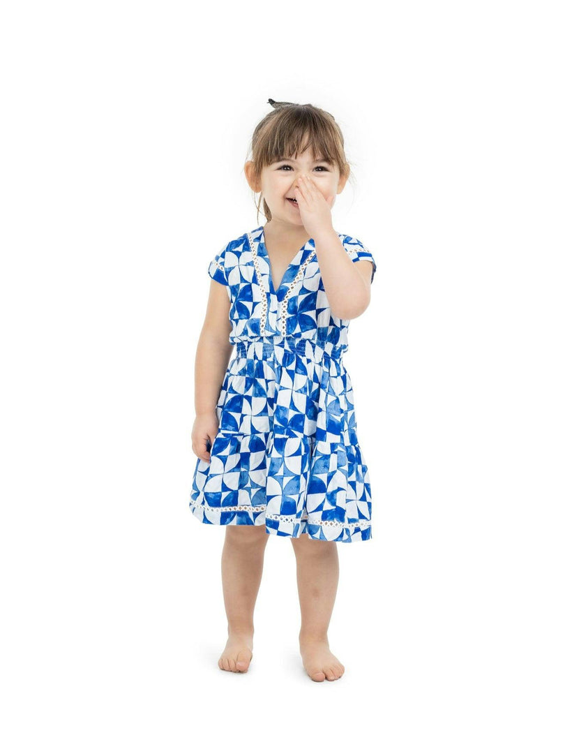 The Greece - Girls Smocked Waist Sun Dress