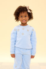 Mini Casey Crewneck Sweatshirt in Light Blue