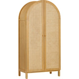 Bondi Cane Assembled Armoire in Honey