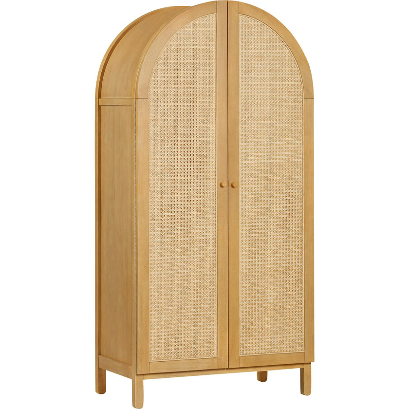 Bondi Cane Assembled Armoire in Honey