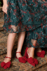 Zola Heel in Cranberry