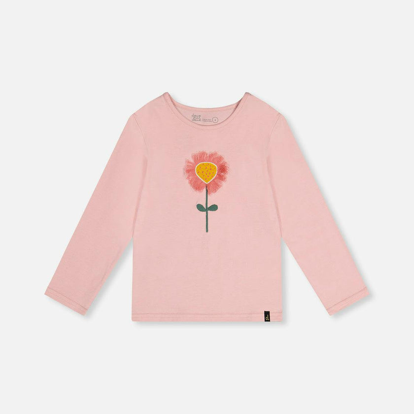 Long Sleeve Organic Cotton T-Shirt Pale Dusty Pink
