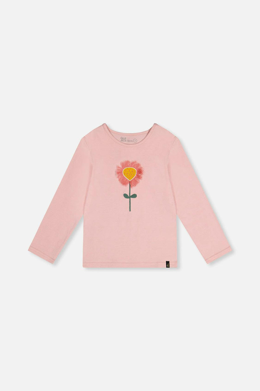 Long Sleeve Organic Cotton T-Shirt Pale Dusty Pink