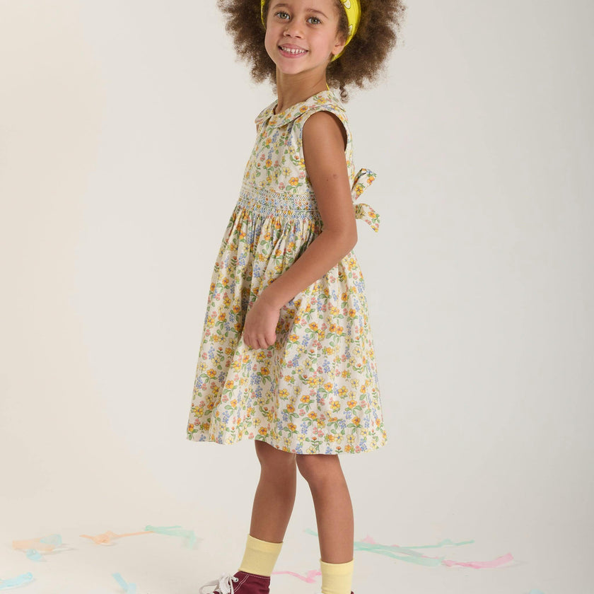 Hand-Smocked Girls Dress - Caroline